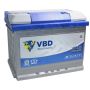 Автомобильный аккумулятор VBD Blue Dynamic 60А/ч-12V ст EN640 европейские прямая 242x175x190